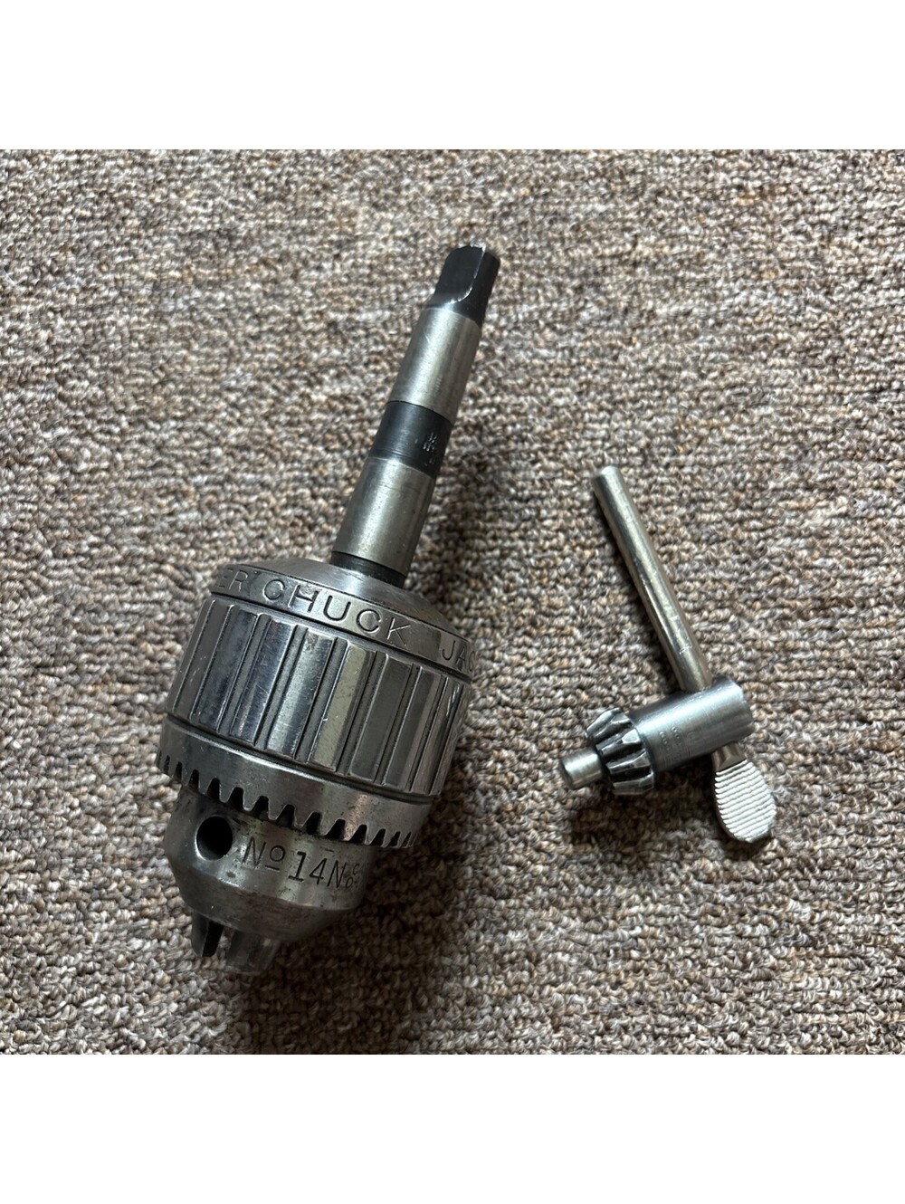 JACOBS 14N BALL BEARING SUPER DRILL CHUCK 0-1/2" A0203 No 2 Morse